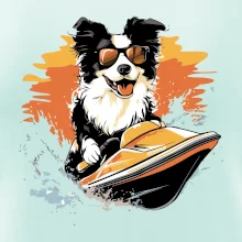 Border Kolie na vodním skútru