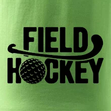 Field hockey míček a nápis