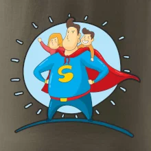 Táta superman - holka a kluk