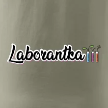 Laborantka a zkumavky