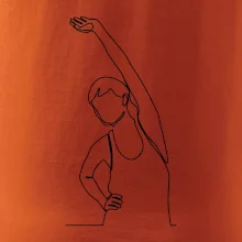 Protahující se žena jedním tahem