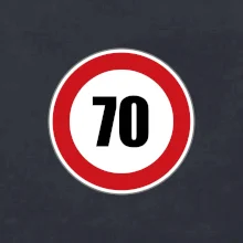 Dopravní značka - omezení rychlosti 70