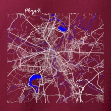 Plzeň mapa s vodními toky