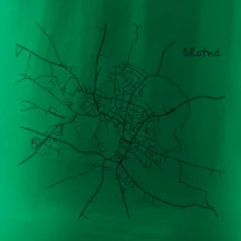 Černobílá mapa Blatná