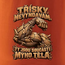 Třísky nevyndavám ty jsou součástí mýho těla - dřevěná paže