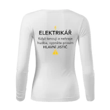 Elektrikář - hlavní jistič - Nápis na zádech