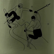 Lyžovaní - kresleny obrázek