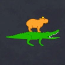 Kapybara na krokodýlovi (Moňas)