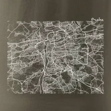 Mapy měst černobílé Praha