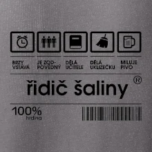 Čárový kód - řidič šaliny