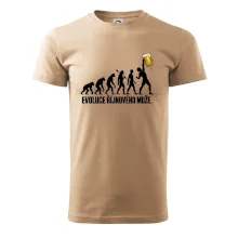 Evoluce říjnového muže s velkým půllitrem piva