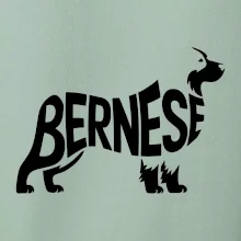 Bernese Mountain Dog nápis v těle