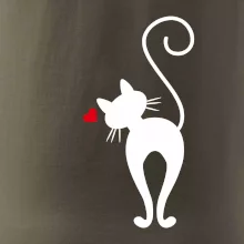 Zamilovaná kočka zezadu