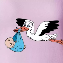 Čáp a miminko - kluk (Hana-creative)