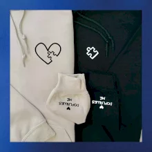 Párova mikina - srdce puzzle doplňuješ mě