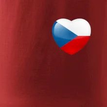 Česká vlajka srdce - pravé prso
