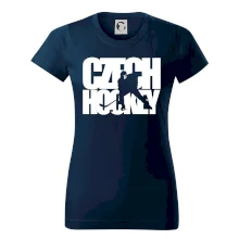 Czech hockey - nápis s hokejistou - Mistrovství světa v ledním hokeji 2026