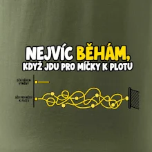 Nejvíc běhám když jdu pro míčky k plotu