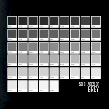 50 barevných odstínů šedi