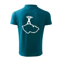 Mapa ČR - cyklista na prsou