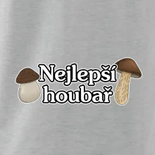 Nejlepší houbař - nápis s houbama
