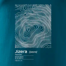 Jizera - vrstevnice v obdélníku