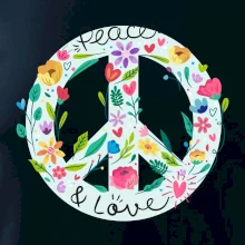 Peace and love symbol