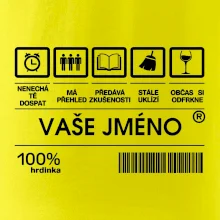 Vaše jméno - čárový kód