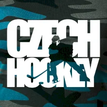 Czech hockey - nápis s hokejistou - Mistrovství světa v ledním hokeji 2026