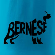 Bernese Mountain Dog nápis v těle