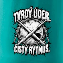 Tvrdý úder čistý rytmus - černobílé zkřížené paličky