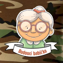 Budoucí babička kreslená