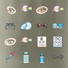 Oční lékař ikony