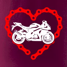 Moto srdce řetěz - silniční