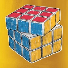 Rubikova kostka kreslená