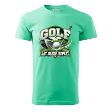 Golfová hůl s míčkem eat sleep repeat