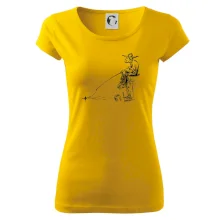 Kreslený rybář na pařezu