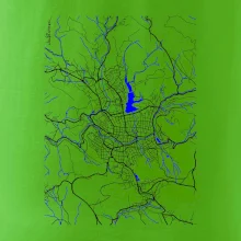 Jablonec nad Nisou - Mapa s vodními toky
