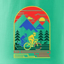Cyklista na horách - logo