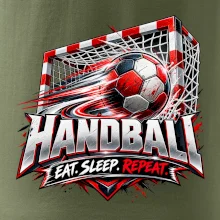 Házenkářský míč v brance eat sleep repeat
