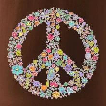 Peace symbol lístečky