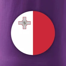 Vlajka Malta kulatá na prso
