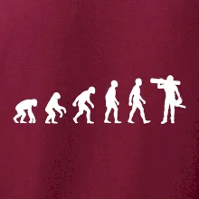 Evoluce dřevorubec - pila a kmen