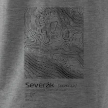 Severák - vrstevnice v obdélníku