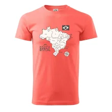 Brazílie mapa s názvy regionů