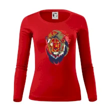 Hlava lva kreslená jednoduchá