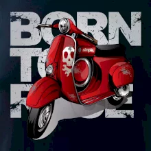 Scooter born to ride red