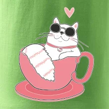 Hustá kočka v hrníčku