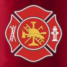 Fire department logo červené