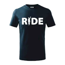 Ride - nápis s cyklistou
